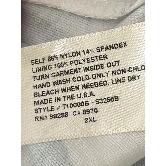 CALSTYLE Women’s Blue/White Lace Overlay Tunic Sz 2X - Picture 9 of 9